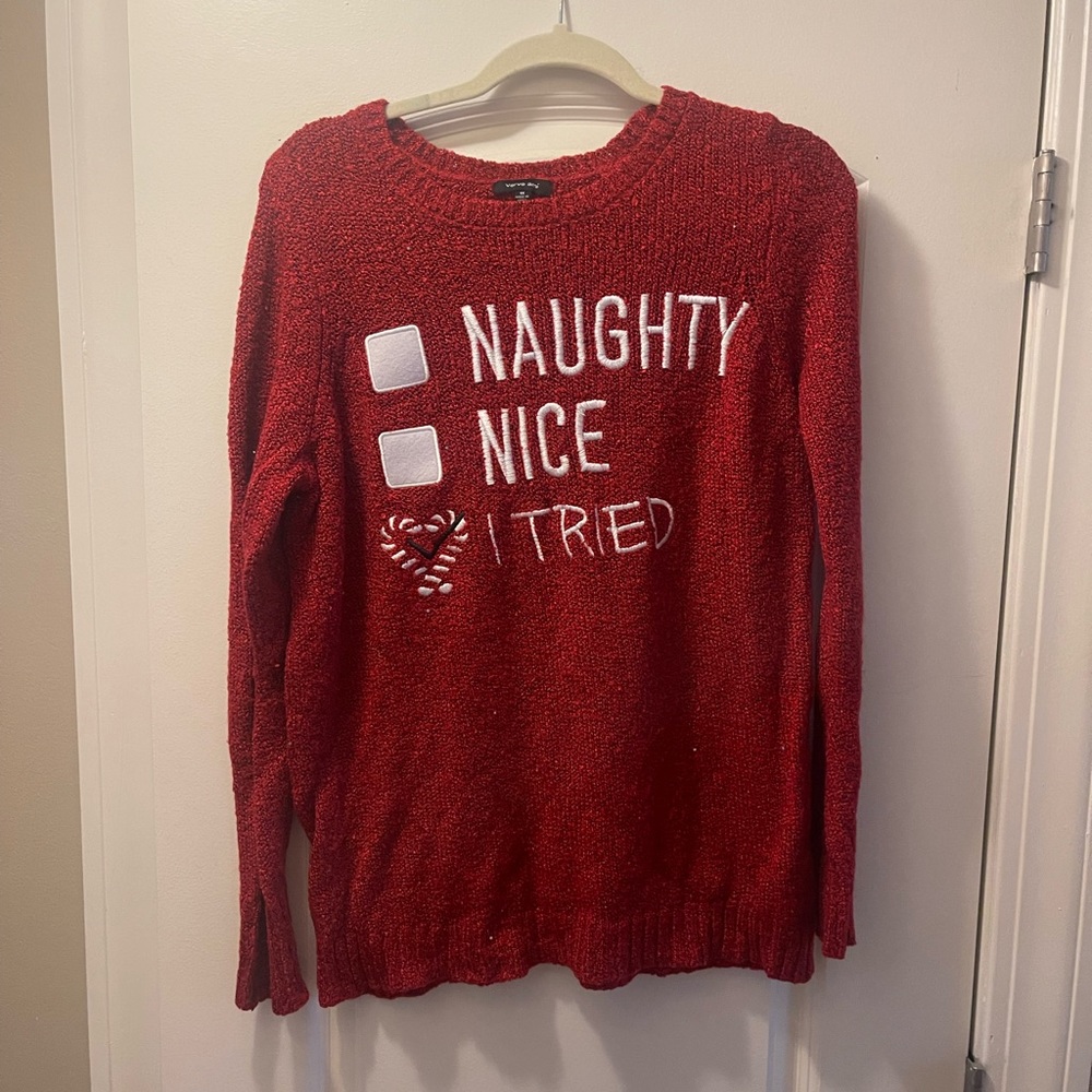 Naughty or nice sweater